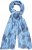 Ulla Popken Circle Print Scarf Blue - Αξεσουάρ - 