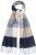 Ulla Popken Checked Fringed Hem Scarf Dark Putty - Αξεσουάρ - 