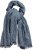 Ulla Popken Fringed Hem Knit Scarf Deep Aqua - Αξεσουάρ - 