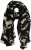 Ulla Popken Printed Silk Scarf Black - Αξεσουάρ - 