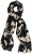 Ulla Popken Printed Silk Scarf Black - Αξεσουάρ - 