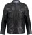JP1880 Biker Style Leather Jacket Black - Μπουφάν - Aνδρικά μπουφαν μεγάλα μεγέθη