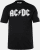 JP1880 AC/DC Classic Logo Band T-Shirt Black - Μακό μπλουζάκια - Aνδρικά μπλουζεσ μεγάλα μεγέθη