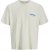 Jack & Jones Fold Crew Neck T-Shirt Antique White - Μακό μπλουζάκια - Aνδρικά μπλουζεσ μεγάλα μεγέθη