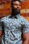 Kam Jeans 6061 Hibiscus Floral Print Short Sleeve Shirt Midnight Blue - Πουκάμισα - Aνδρικά πουκαμισα μεγαλα μεγάλα μεγέθη