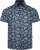 Kam Jeans 6061 Hibiscus Floral Print Short Sleeve Shirt Midnight Blue - Πουκάμισα - Aνδρικά πουκαμισα μεγαλα μεγάλα μεγέθη