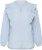 Kaffe Curve Lenia Flounce Shirt Powder Blue Stripe - Πουκάμισα - 