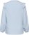 Kaffe Curve Lenia Flounce Shirt Powder Blue Stripe - Πουκάμισα - 