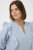 Kaffe Curve Lenia Flounce Shirt Powder Blue Stripe - Πουκάμισα - 