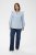 Kaffe Curve Lenia Flounce Shirt Powder Blue Stripe - Πουκάμισα - 