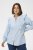 Kaffe Curve Lenia Flounce Shirt Powder Blue Stripe - Πουκάμισα - 