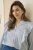 Kaffe Curve Lenia Flounce Shirt Powder Blue Stripe - Πουκάμισα - 
