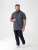 D555 Melrose Navy Icon AOP Button Down Collar Short Sleeve Navy - Κοντομάνικα πουκάμισα - Κοντομάνικα πουκάμισα μεγάλα μεγέθη