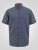 D555 Melrose Navy Icon AOP Button Down Collar Short Sleeve Navy - Κοντομάνικα πουκάμισα - Κοντομάνικα πουκάμισα μεγάλα μεγέθη