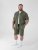 D555 Connor Stretch Cuban Collar Reosrt Short Sleeve Shirt Khaki - Πουκάμισα - Aνδρικά πουκαμισα μεγαλα μεγάλα μεγέθη