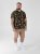 D555 Gordon Hawaiian AOP Cuvan Collar Resort Short Sleeve Black - Πουκάμισα - Aνδρικά πουκαμισα μεγαλα μεγάλα μεγέθη