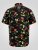 D555 Gordon Hawaiian AOP Cuvan Collar Resort Short Sleeve Black - Πουκάμισα - Aνδρικά πουκαμισα μεγαλα μεγάλα μεγέθη