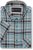 Kam Jeans 6339 Checked Short Sleeve Shirt Mineral Blue - Πουκάμισα - Aνδρικά πουκαμισα μεγαλα μεγάλα μεγέθη