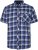 Kam Jeans 6369 Checked Short Sleeve Shirt Blue - Πουκάμισα - Aνδρικά πουκαμισα μεγαλα μεγάλα μεγέθη