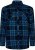 Kam Jeans 6353 Western Check Shirt Navy - Πουκάμισα - Aνδρικά πουκαμισα μεγαλα μεγάλα μεγέθη