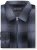 Kam Jeans 6354 Zip Through Check Shirt Charcoal - Πουκάμισα - Aνδρικά πουκαμισα μεγαλα μεγάλα μεγέθη