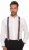 JP1880 Suspenders with Adjustable Length Burgundy Red - Αξεσουάρ - 