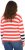 Ulla Popken Mixed Stripe Long Sleeve Sweater Hibiscus Red - φούτερ/Φούτερ με κουκούλα - 