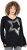 Ulla Popken Sequined Star Rolled Edge Sweater Black - φούτερ/Φούτερ με κουκούλα - 
