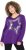 Ulla Popken Sequined Star Rolled Edge Sweater Dark Purple - φούτερ/Φούτερ με κουκούλα - 