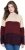 Ulla Popken Cable Knit Block Stripe V-Neck Sweater Dark Ruby - φούτερ/Φούτερ με κουκούλα - 