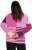 Ulla Popken Patchwork Striped Long Sleeve V-Neck Sweater Raspberry - φούτερ/Φούτερ με κουκούλα - 