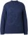 Ulla Popken Textured Glitter Embroidery Oversized Sweater Ink Blue - φούτερ/Φούτερ με κουκούλα - 