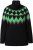 Ulla Popken Neon Alpine Pattern Long Sleeve Turtleneck Sweater Apple Green - φούτερ/Φούτερ με κουκούλα - 