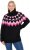 Ulla Popken Neon Alpine Pattern Long Sleeve Turtleneck Sweater Light Pink - φούτερ/Φούτερ με κουκούλα - 