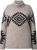 Ulla Popken Aztec Pattern Turtleneck Sweater Pebble Grey - φούτερ/Φούτερ με κουκούλα - 