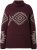 Ulla Popken Aztec Pattern Turtleneck Sweater Plum - φούτερ/Φούτερ με κουκούλα - 