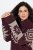 Ulla Popken Aztec Pattern Turtleneck Sweater Plum - φούτερ/Φούτερ με κουκούλα - Ζεστά Φούτερ, Hoodies & Πλεκτά
