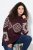 Ulla Popken Aztec Pattern Turtleneck Sweater Plum - φούτερ/Φούτερ με κουκούλα - Ζεστά Φούτερ, Hoodies & Πλεκτά