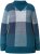 Ulla Popken Grand Check Long Sleeve Sweater Teal - φούτερ/Φούτερ με κουκούλα - 