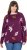 Ulla Popken Eco Cotton Leaf Pattern Long Sleeve Sweater Forest Berry - φούτερ/Φούτερ με κουκούλα - 