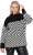 Ulla Popken Graphic Stripe Long Sleeve Turtleneck Sweater Black - φούτερ/Φούτερ με κουκούλα - 