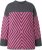 Ulla Popken Graphic Stripe Long Sleeve Turtleneck Sweater Flamingo - φούτερ/Φούτερ με κουκούλα - 