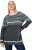 Ulla Popken Norwegian Style Pastel Tone Long Sleeve Sweater Dark Grey Melange - φούτερ/Φούτερ με κουκούλα - 