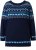 Ulla Popken Norwegian Style Pastel Tone Long Sleeve Sweater Ink Blue - φούτερ/Φούτερ με κουκούλα - 