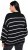 Ulla Popken Oversized Striped Balloon Sleeve Sweater Black - φούτερ/Φούτερ με κουκούλα - 