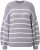 Ulla Popken Oversized Striped Balloon Sleeve Sweater Grey Melange - φούτερ/Φούτερ με κουκούλα - 