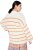 Ulla Popken Oversized Striped Balloon Sleeve Sweater Off-White - φούτερ/Φούτερ με κουκούλα - 