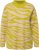 Ulla Popken Zebra Print Mock Turtleneck Long Sleeve Sweater Yellow Green - φούτερ/Φούτερ με κουκούλα - 
