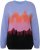 Ulla Popken Long Sleeve Knit Mountain Range Sweater Bright Purple - φούτερ/Φούτερ με κουκούλα - 