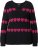 Ulla Popken Heart Print Long Sleeve V-Neck Sweater Black - φούτερ/Φούτερ με κουκούλα - 
